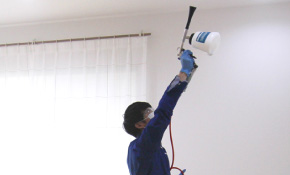 噴霧式の器具を使用し、エアリフレッシュを塗布