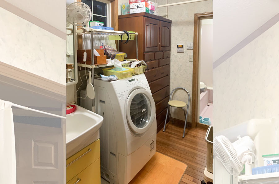 洗面入替えセレーノホーム リフォーム事例ビフォー