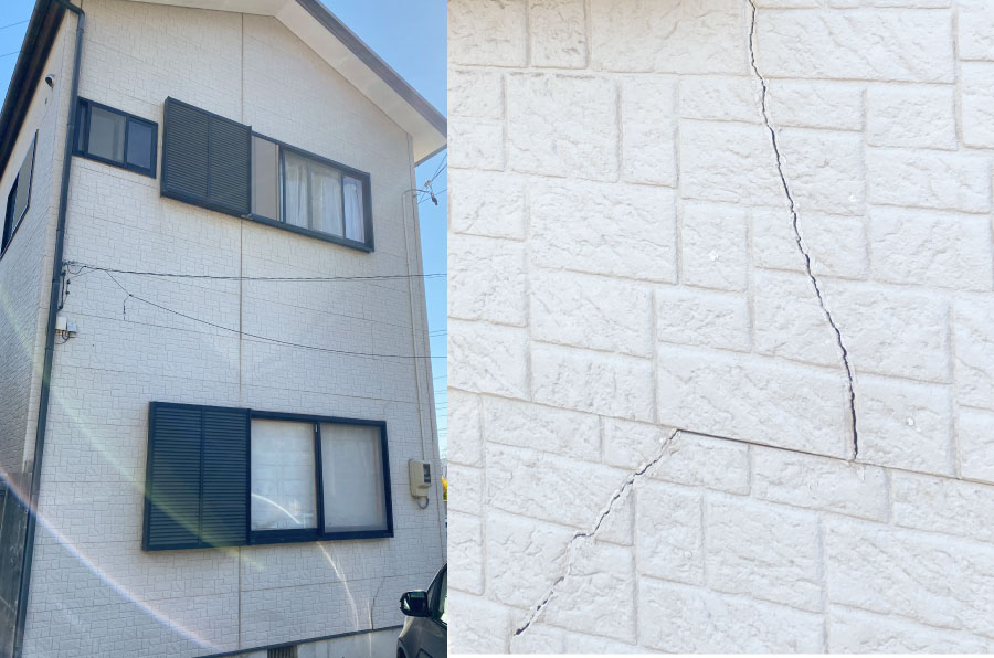 外壁張替え工事セレーノホーム リフォーム事例ビフォー